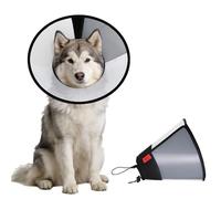 Plastic Dog Recovery Cone Collar, Soft Comfortable Breathable Post-Surgery Pet Cone, Escape-Proof & Easy Clean, Prevents Licking Wounds, Waterproof & Adjustable XL (Neck 17.3"-21.2")