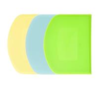 Plastic Dough Scraper Card, 3 Pieces Bowl Scraper, Dough Scraper Plastic, Dough Cutter for Dough Cake, Pizza, Baking Tool (Blue/Green/Yellow)