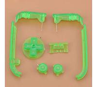 Plastic DPads Power ON Off Buttons for Gameboy Advance A B L R Buttons Frame GBA Buttons (Clear Green)