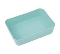 Plastic Drawer Organiser Storage Box for Kitchen Tableware Cutlery Small Items Multi-Purpose Desk Cabinet Compartment Organizer White Blue Pink(B)