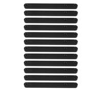 Plastic Drawer Slides Bottom Mount Rails 12pcs for Cabinets, Dressers | Black Finish, Integrated Track Design, Bulk Set of Six Pairs, Home Furniture Repair Use
