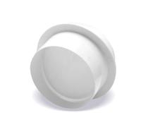 Plastic Duct Connector Backdraft Damper Straight, Flexible Pipe with Valve Heating, Cooling, Ventilation Ducting System Dryer Vent Hose Adapter White 100mm