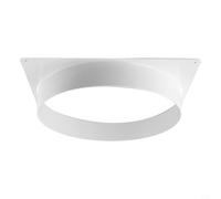 Plastic Duct Flange Connector, Square Bottom Vent Joint for HVAC Pipe Adapter, Extractor Fan Wall Plate, Bathroom Exhaust Duct Coupler, Kitchen Cooker Hood Connector(300mm)