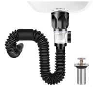 Plastic Ducting Pipe 4 Inch Sewer Trap for Kitchen Bathroom - Round Downpipe Smell Guard Fitting(B)