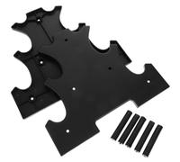 Plastic Dumbbell Rack with Three Layers Holds 6 Black Weights | Tree Shaped Stand, Smooth Rounded Edges, Stable Base Design, for Home Workouts and Office Use