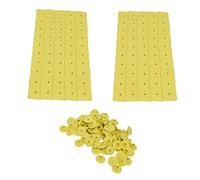 Plastic Ear Tag Set Livestock Pig Cow Sheep Identification Labels Markers Accessories Yellow Durable 100 Sets for Farm Animal Tracking Breeding Vaccination