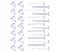Plastic Earrings,Clear Earrings Clear Post Earring Posts and Backs Silicone Stud 100 Pairs Back Blank Pins Stud…