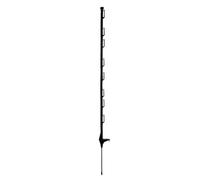Plastic Electric Fencing Stake, 160cm 5.25ft, Black, Weather-Resistant for Rope, Wire, and Tape (100)