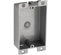 Plastic Electrical Box, Shallow Remodel Box, 8 Cubic Inch Grey Outlet Box, Single Gang Old Work Junction Box, Length 4.25'', Width 2.4'', Depth 1.24'', Solid PVC Construction, UL Listed