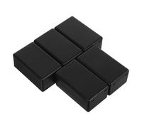 Plastic Electrical Enclosure Box Waterproof 5pcs Dustproof | Black Plastic Housing, Easy Installation, Elegant Design, Suitable for Power Supplies and Electronic Projects
