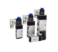 Plastic Electrical Solenoid Valve, 4V210-08 4v110-06 Pneumatic 5 Way Air Valve 5/2 Electromagnetic Perfection(Ac24v,4V41015)