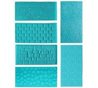 Plastic Embossed Icing Moulds Kits Fondant Mat Embossed Icing Moulds 3D Decorating Embossed Set Chocolate Cake Mould Set for Sugar Candy Decor Jelly and DIY Baking