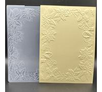 Plastic Embossing Folder 5''x7'' 3D Christmas Holly Berries & Flowers Paper Crafts Plastic Textured Impressions for Card Making Scrapbooking