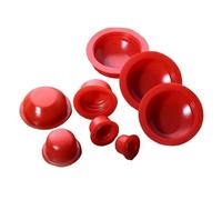 plastic end cap,Rubber Pipe Cover,Hole Plugs,20pcs Red Stopper Plug Screw Round Cap Shield 4mm~56mm Threaded Protective(DR8mm)
