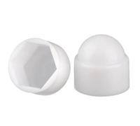 plastic end cap,Rubber Pipe Cover,Hole Plugs,50 Pcs Hex Nut,M3~M24 White Bolt Dome Caps Covers, Plastic Protection For Bolts(M14*21 * 24mm)