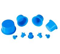 plastic end cap,Rubber Pipe Cover,Hole Plugs,Pack Of 20 Tapered Cap And Plug, Stopper Screw Round Shield 4~105mm Threaded Protective(Blue,8mm)