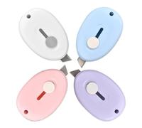 Plastic Envelope Opener, 4 PCS Letter Openers, Secure and Efficient, Mini Portable Paper Cutter for Letter Parcel Opening Paper Cutting DIY Crafts, Box Opener Tool Applies to Office School and Home