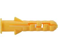 Plastic Expansion Tube, 200pcs M6x40 Yellow Wall Anchors for Hollow Drywall High Toughness Impact Resistance