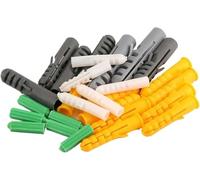 Plastic Expansion Tube, M4 M5 M6 M8 M10 M12 M14 Ribbed Anchor Plastic Expansion Pipe Tube Expansion Screw Anchors(Yellow M8 X 60mm,100Pcs)