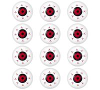 Plastic Eyeballs Halloween,Eyeball Decorations Props Bouncy Eye Balls Scary Red Fake Eyes 3D Plastic Ping Pong Ball Hollow Eyeshalloween Tricks Spooky Monster Accessories for Halloween Party Supplies