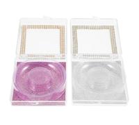 Plastic Eyelash Storage Box for Travel the Go 2pcs | Compact Lightweight Organizer, Easy to Clean, Design, False Lash Holder, Portable Use