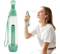 Plastic Facial Water Atomizer Rechargeable USB(Grass Green) | High-quality plastic build, lightweight 20x4x4cm, red white green options, daily use durable