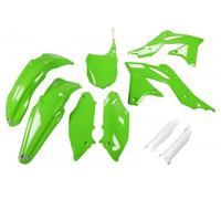 Ufo Kawasaki Kxf 250 2013-2016 Kakit219f-026 Fork Protectors & Plastics Kit Green