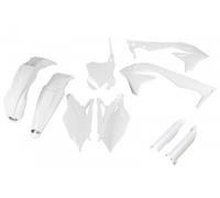 Fairing Kit 9-piece UFO PLAST fairing kit with fork protector white OEM