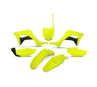 Ufo Honda Crf 110f 2019-2024 Hokit124-dflu Fork Protectors & Plastics Kit Yellow