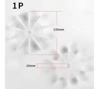 Plastic Fan Blade for Air Compressor Replacement Accessory Fits Direct Online Motor Designed for Stability, Durability, and Quiet Running (135x14mm White)
