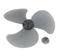 Plastic Fan Blades Replacement Part Fits for 16-inch Standing Pedestal Fan or Table Fanner,Lightweight Fan Blade lasting Plastic 3 Leaves Silent Fan Blade general Replacement (Black)