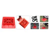 Plastic Farm Jack Base Plate & Handle Coupler (Off Road Red Pad Attachment)