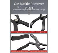 Plastic Fasteners for Clamps Center-pin Buckles Panel 0 to Car Interior Door - Trim Device Removal Plier Hose 33mm Jaw Range Pry Grip Compact Automotive Non-slip Clip (Black)