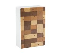 Plastic Faux Wood Bricks Cigarette Case Waterproof Cigarette Holder Box for 20pcs King Size Cigarettes, Crush Resistant Cig Case Pack Accessory, Ideal Gift for Smoker Women Men