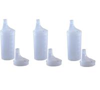 Plastic Feeding Cup with 2 LIDS - Adult Feeder Beaker with Large and Narrow spout - Hospital Mug. (3)