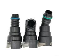 Plastic Female Fuel Line Connector ID14 for 15.82mm Fuel Pipe with Secure Single Button Engagement and Multi Position Configuration Support (Straight + 90° Bend)