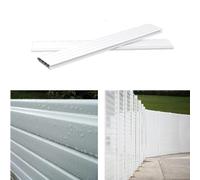 Plastic Fencing Panels - PVC Fence Panels - Liniar Fencing Fence Board - White 6ft (W) x 3ft (H)