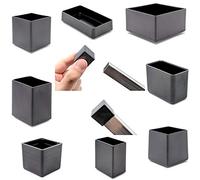 Plastic Ferrules, End Caps for Square Tubes [40x40mm - See Second Image for Dimensions Before Ordering - Pack of 4] Available in a Range of Dimensions and Pack Sizes, Made in Germany