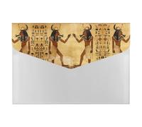Plastic File Folders with Snap,Ancient Egyptian Clear Folders File Bags File Organiser File Wallet Expandable File Folder, Document Storage Organizer