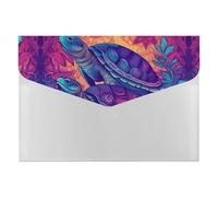 Plastic File Folders with Snap,Two Turtles Clear Folders File Bags File Organiser File Wallet Expandable File Folder, Document Storage Organizer