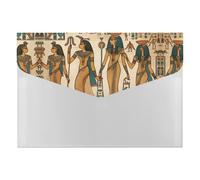 Plastic File Folders with Snap,Women in Ancient Egypt Clear Folders File Bags File Organiser File Wallet Expandable File Folder, Document Storage Organizer
