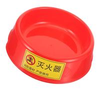 Plastic Fire Extinguisher Floor Holder, 18x18x5.5cm Red Base Stand | Low-Profile Design, Smooth Finish, Tool-Free Setup, Fits Powder or CO2 Units in Vehicles and Hallways