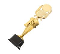 Plastic First Place Champion Trophy for Football Racing Competitions | Pp Plastic, Four Pillars and Wide Thickened Base, Vibrant Gold Finish, Easy Maintenance for Ceremonies