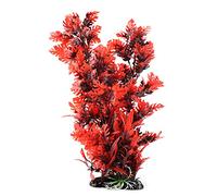 Plastic Fish Tank Plants, Artificial Tall Aquarium Plants for Fish Tank Decor, 23.62 Inches Artificial Water Plant Ornament for Aquarium(red)