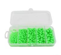 Plastic Fishing Beads Set 375 Pieces Glow in The Dark Round Beads for Fishing Line Use with Burr Hole Ideal for River, Lake, Stream and Saltwater Fishing