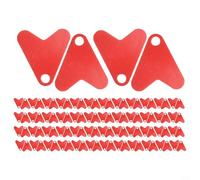 Plastic Fishtail Lure Elements 100 Pack for Custom Bait Making Use with Sequins and Spinner Bodies Multiple Sizes Lightweight Angling Parts for Trout Bass Salmon Culter Striped(S)