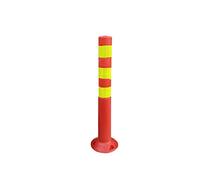 Plastic Fixed Traffic Post - Reflective Warning Bollards for Driveway, Parking Barrier Cones, & Yellow(Red and Yellow,90cm)
