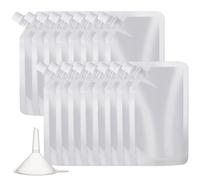 Plastic Flasks for Liquor Hidden,Drink Pouches for Adults Alcohol,Reusable Juice Pouches,Rum Runners for Cruise Leak-Proof Set,Concealable Booze Bags,Cruise Alcohol Smuggling Kit for Travel(8OZ-16PCS)