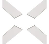 Plastic Flat Bar Strips PVC - Solid Flat Plastic Strip White - 50mm Wide x 1m Length