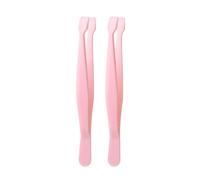 Plastic Flat Head Tweezers | Multicolor, 11.8 cm, Collecting & Crafts, Small Item Handling(Pink)